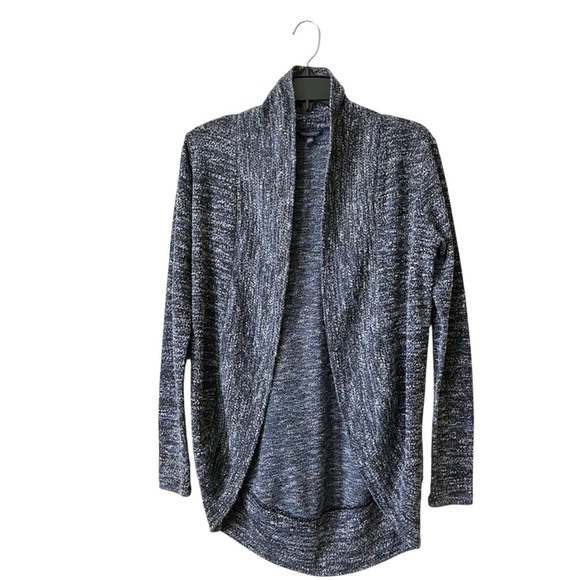 Aeropostale NYC Circle Open Cardigan Women's Size S Blue Marled Long Sleeve Cozy - Picture 2 of 7